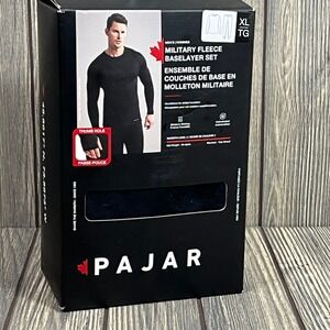 Pajar Military Fleece Baselayer Set Shirt Pants Black Men XL Microfleece Warm